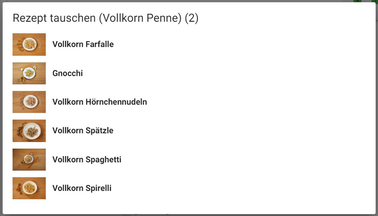 Fenster Rezepte tauschen
